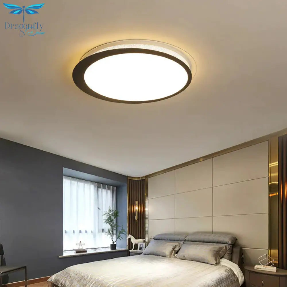 Simple Modern Led Room Personality Black And White Light In The Bedroom Ceiling Lamp