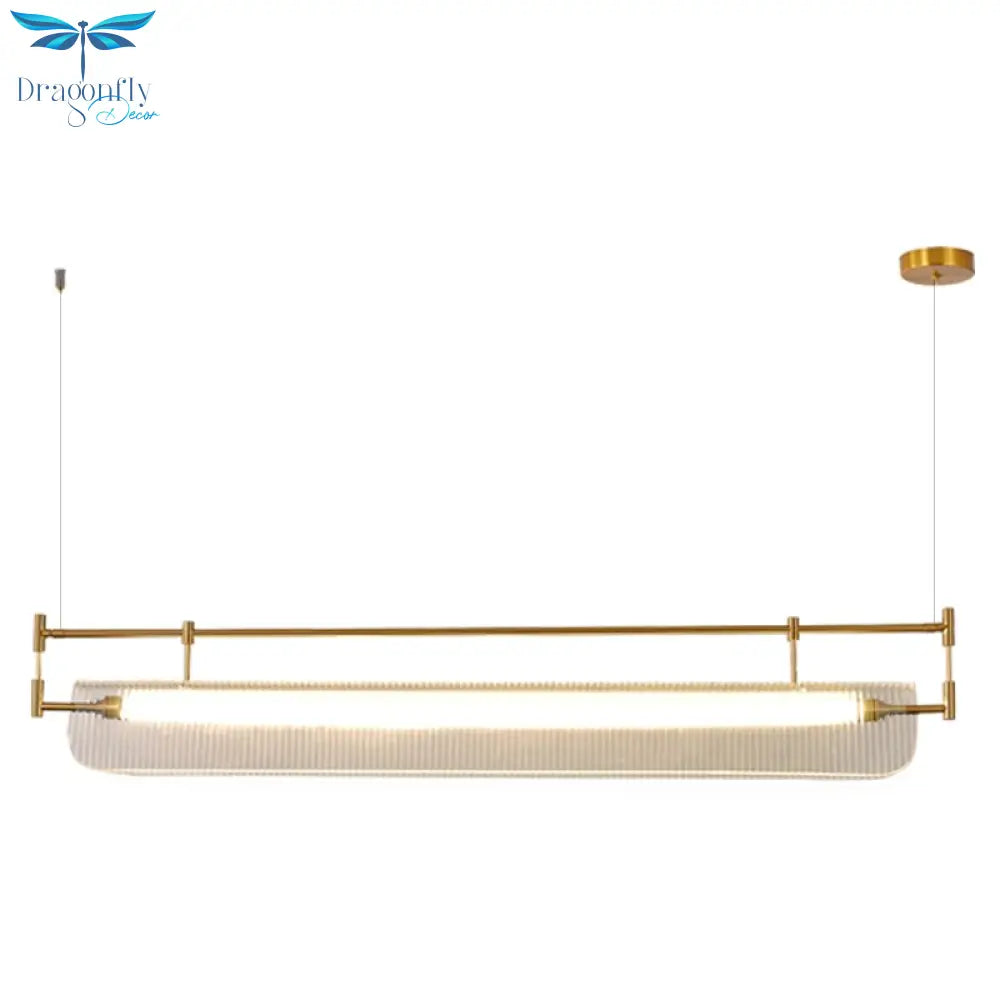 Simple Restaurant Chandelier Modern Fashion Designer Dining Table Bar Design Sense Long Stripe Lamps