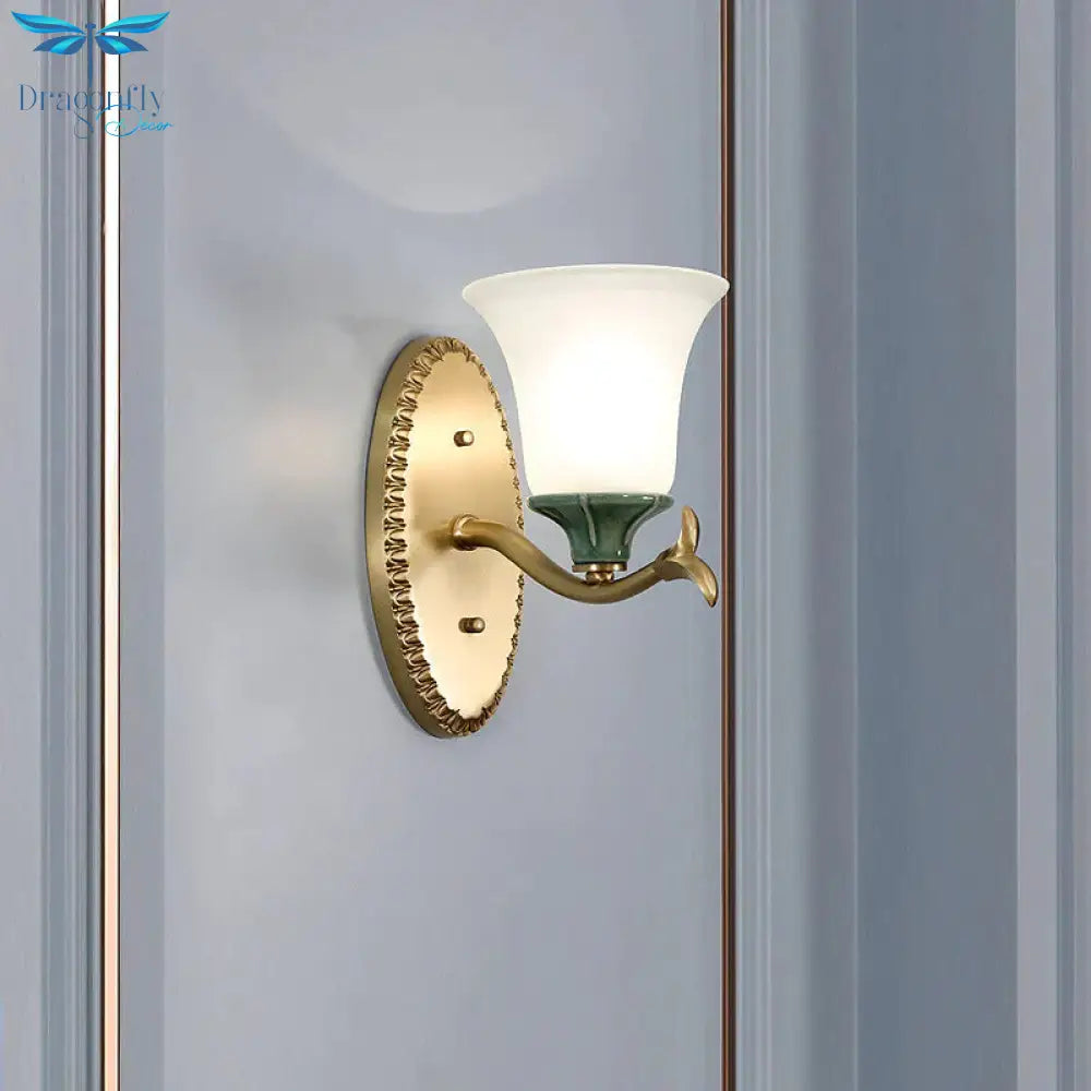 Simple Retro Staircase Lamp Bedroom Bedside Copper Wall Lamps