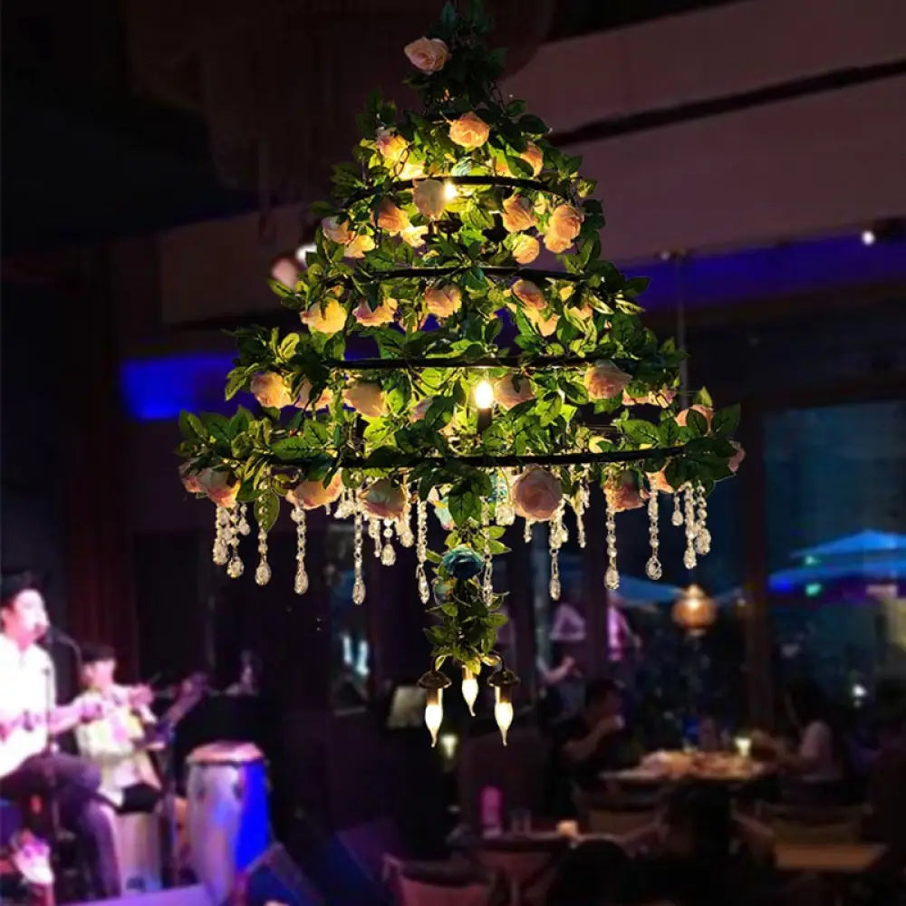 Simulation Christmas Tree Green Plant Pendant Light Theme Restaurant Party Banquet Hall Decoration