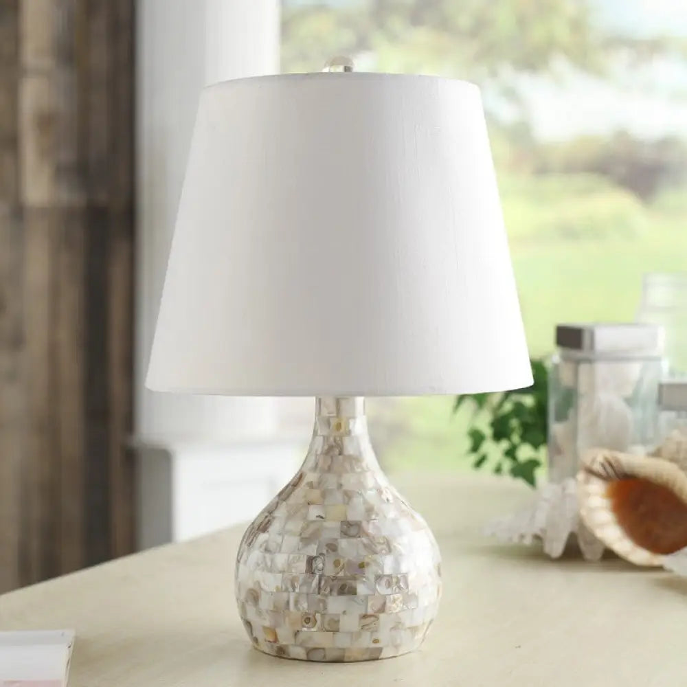Sofia - Pear Shaped Night Light: Countryside Table Lamp White