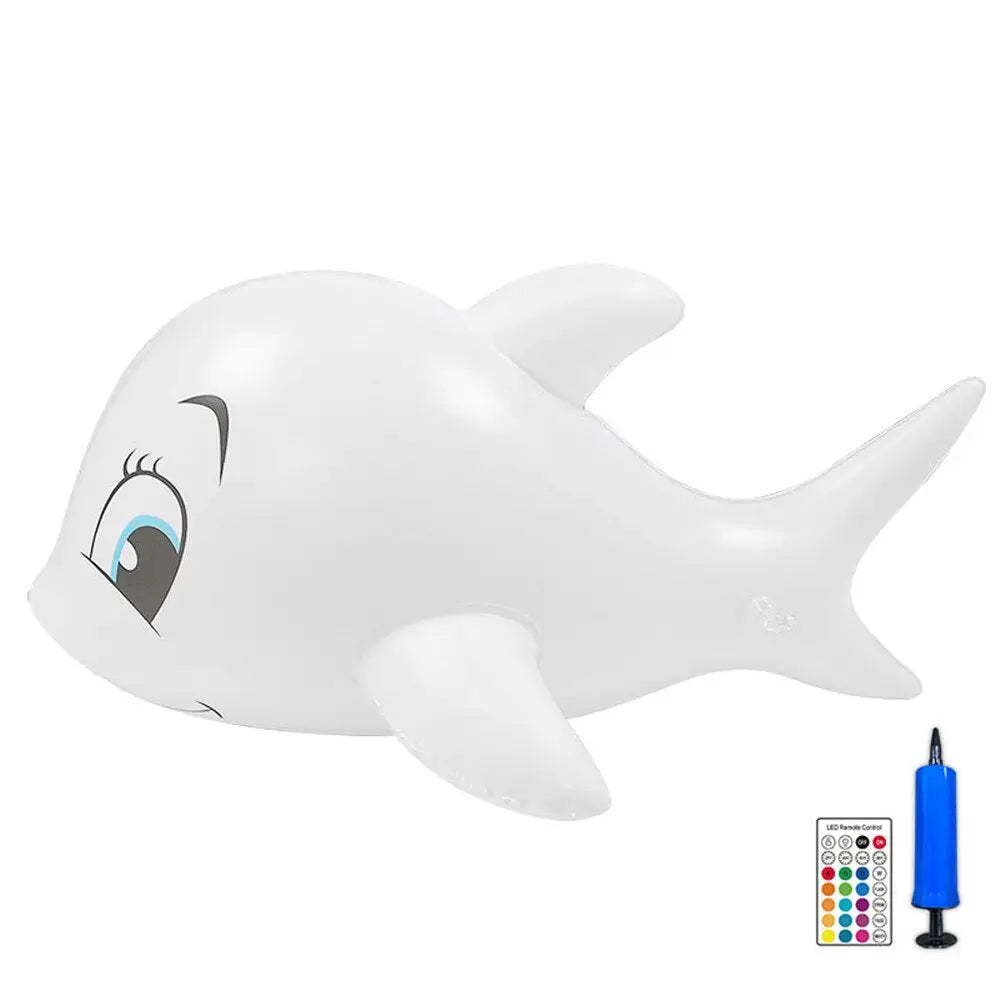 Solar Floating Dolphin Ball Light Swimming Pool Waterproof Lawn Balloon Lamp Home Party Garden