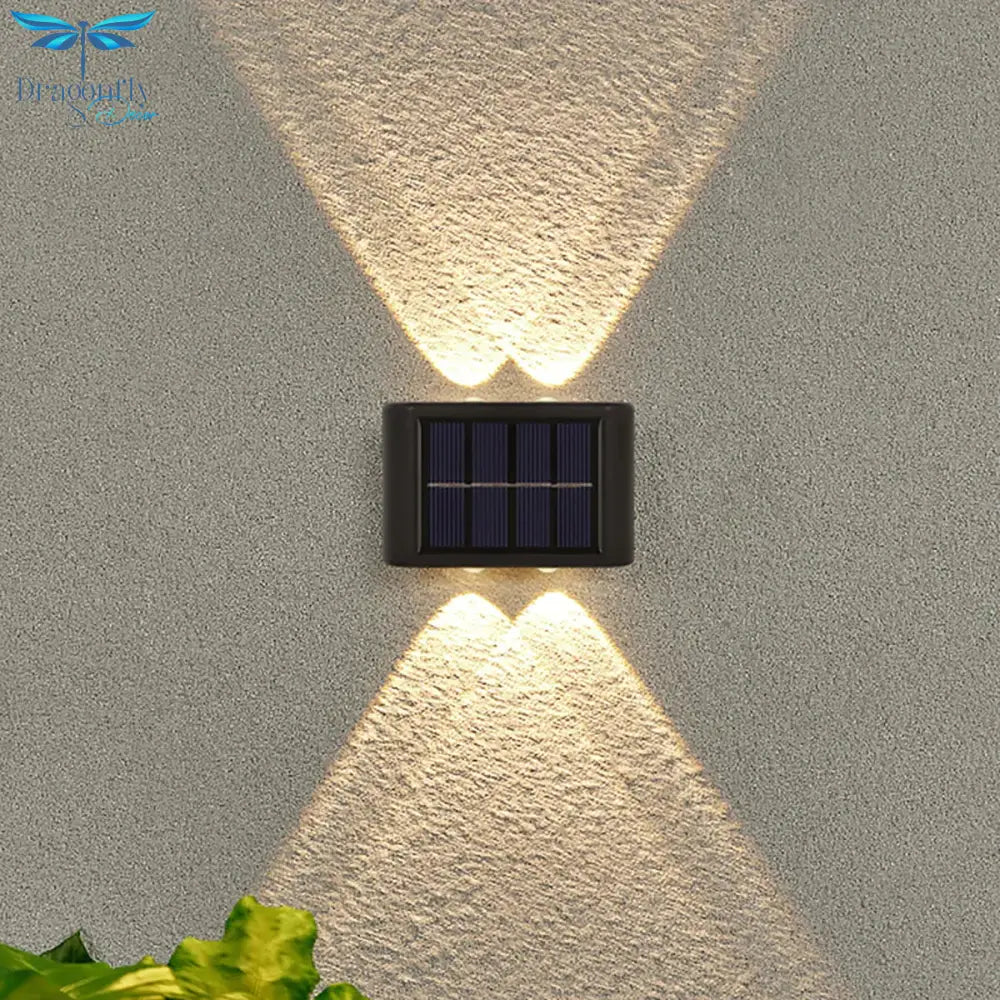 Solar Wall Lamp Outdoor Waterproof Up And Down Luminous Lighting Lamps