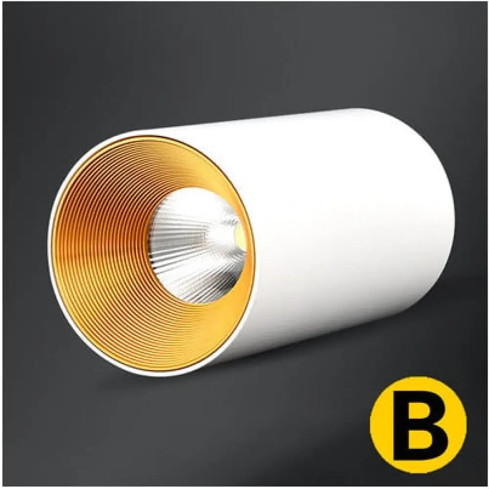 Surface Mounted Cylindrical Led Cob Downlight Gold Reflector 7W 10W 15W 18W Ceiling Bulbs Lamp Spot