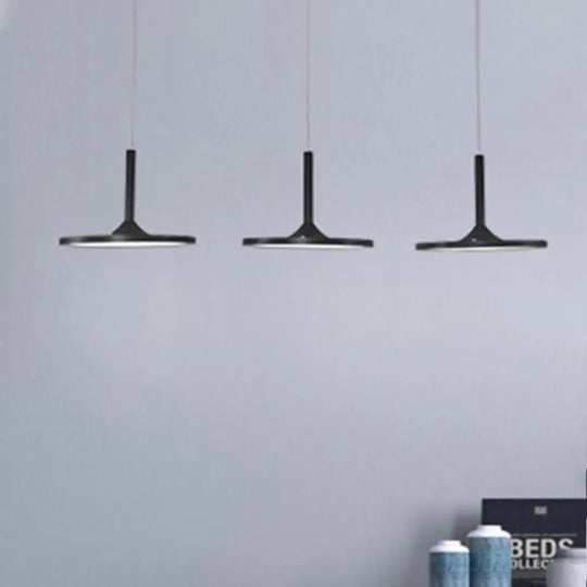 Sylvaine - Hanging Light: Simplicity Led Pendant Fixture Black / Warm