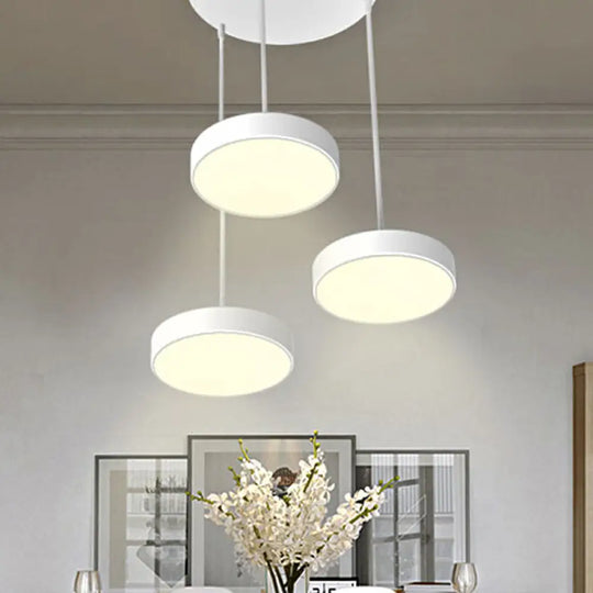 Tania Borealis - Modern Pendant Light White / Round