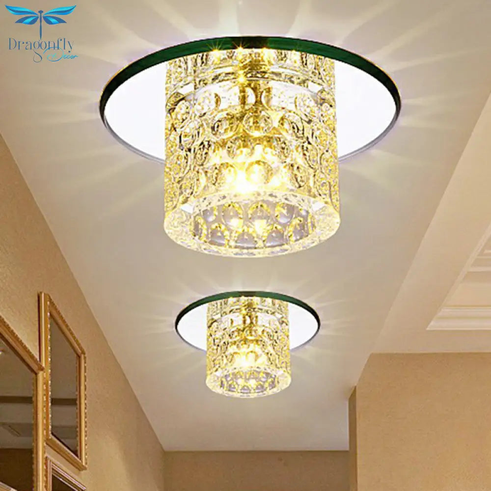 Transform Your Corridor: Simplicity Meets Elegance With Cylindrical Led Flush Ceiling Light Fixture