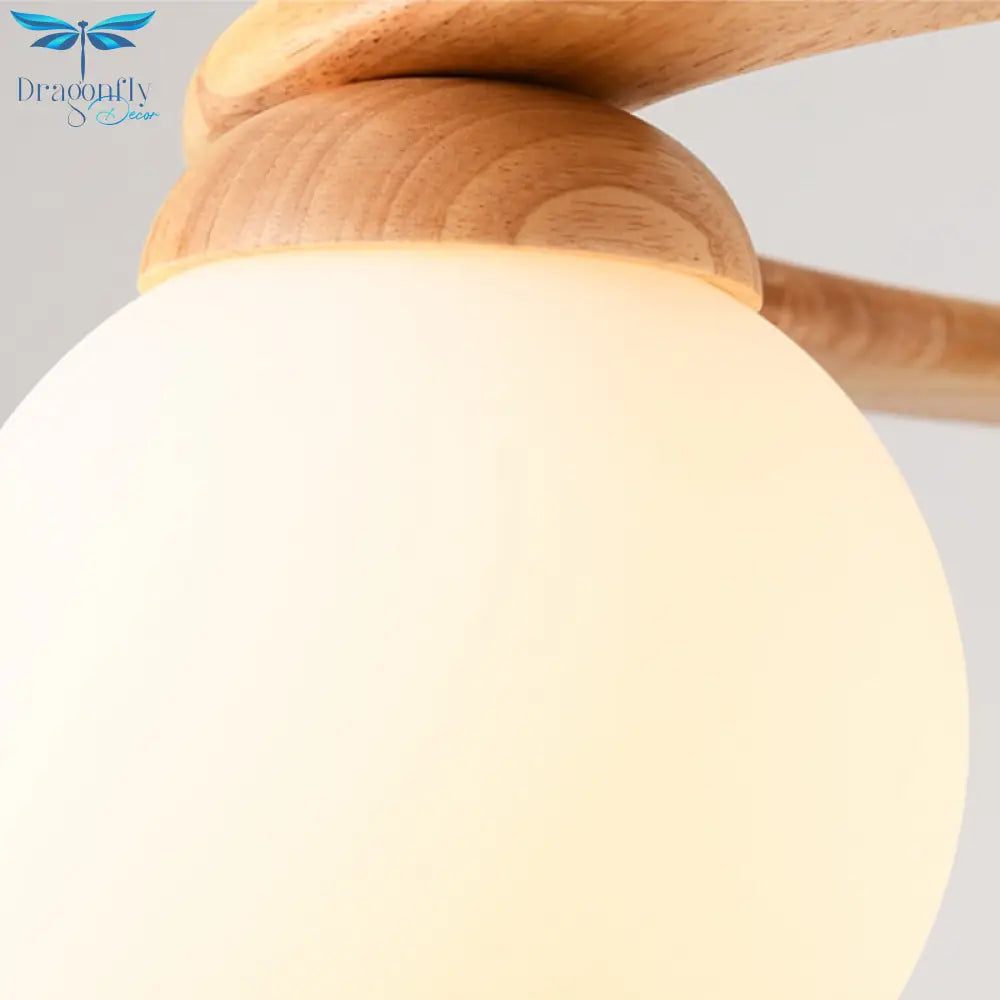 Versatile Multi - Head Led Round Glass Ball Pendant Lighting Chandelier - For Living Dining Kitchen