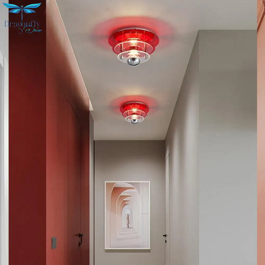 Vibrant Acrylic Ceiling Lamp - Modern Entrance Aisle And Corridor Lighting Ideal For Medieval