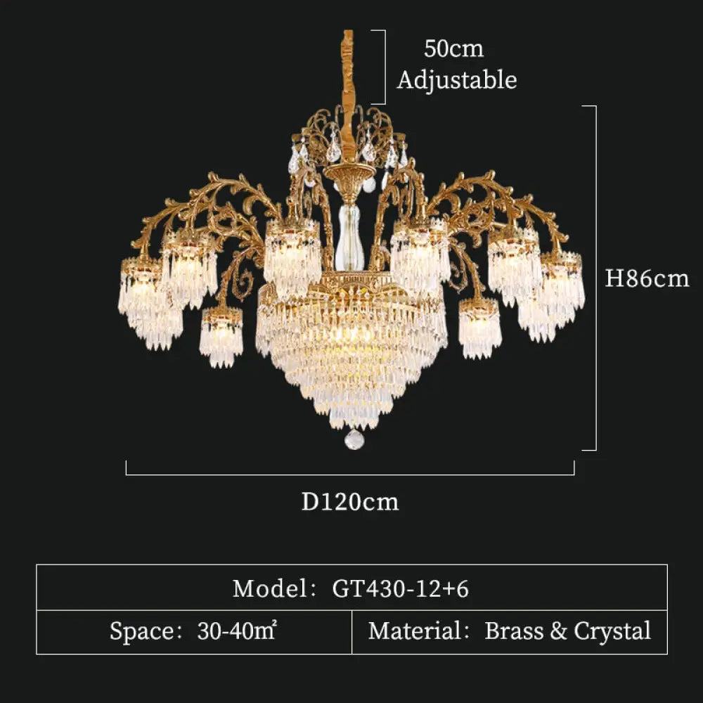 Victoria Solid Brass/Copper Hanging Light Fixture Pendants Raindrop Crystal Glass Prism Chandelier