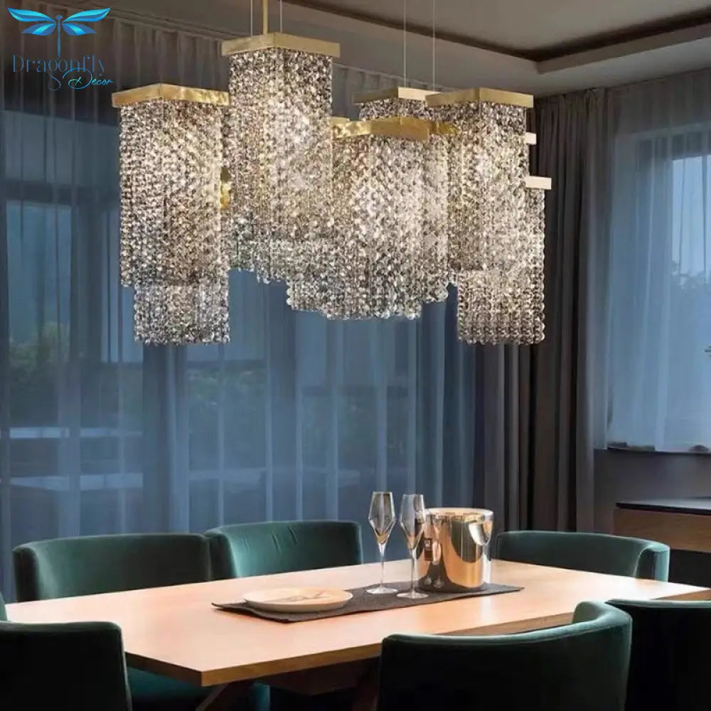 Vienna - New Modern Three - Dimensional Crystal Chandelier Bar Lighting Island Luster Hotel