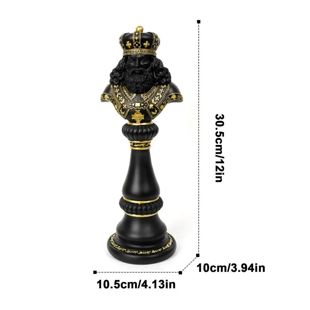 Vintage Chess Statue Decor: Resin Creative Sculpture For Home And Office Decoration King / China