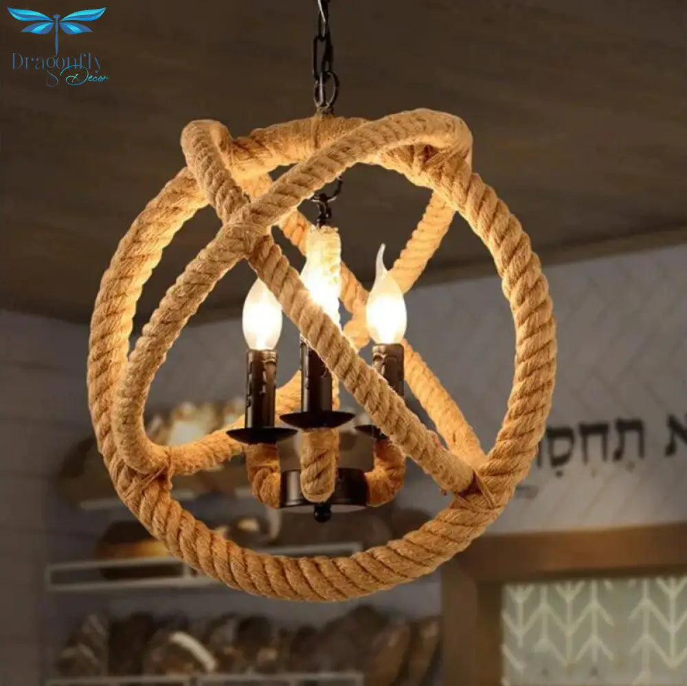 Vintage Pendant Light Industrial Hanging Lamp Iron Sphere Planet Kitchen Island Hanglamp For Dining
