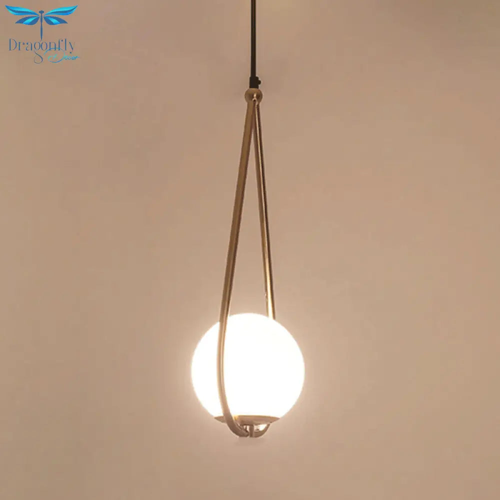 Viviana - Metal Teardrop Hanging Ceiling Light Minimalism 1 Bulb Brass Finish Drop Pendant With