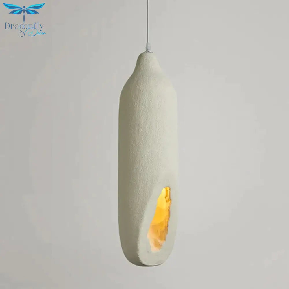 Wabi Sabi Off White Pendant Lamp Nordic Water Bottle Shape 63Cm High Hanging Light