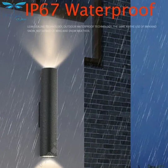 Waterproof Outdoor Led Wall Lamp Modern Ip67 Aluminum Light Black White Garden Porch Sconce 96V