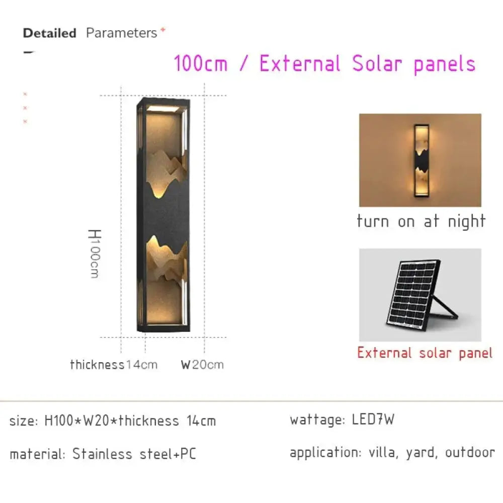Waterproof Solar Led Outdoor Light - Garden Decoration Lamps For Balcony Courtyard Street And Wall