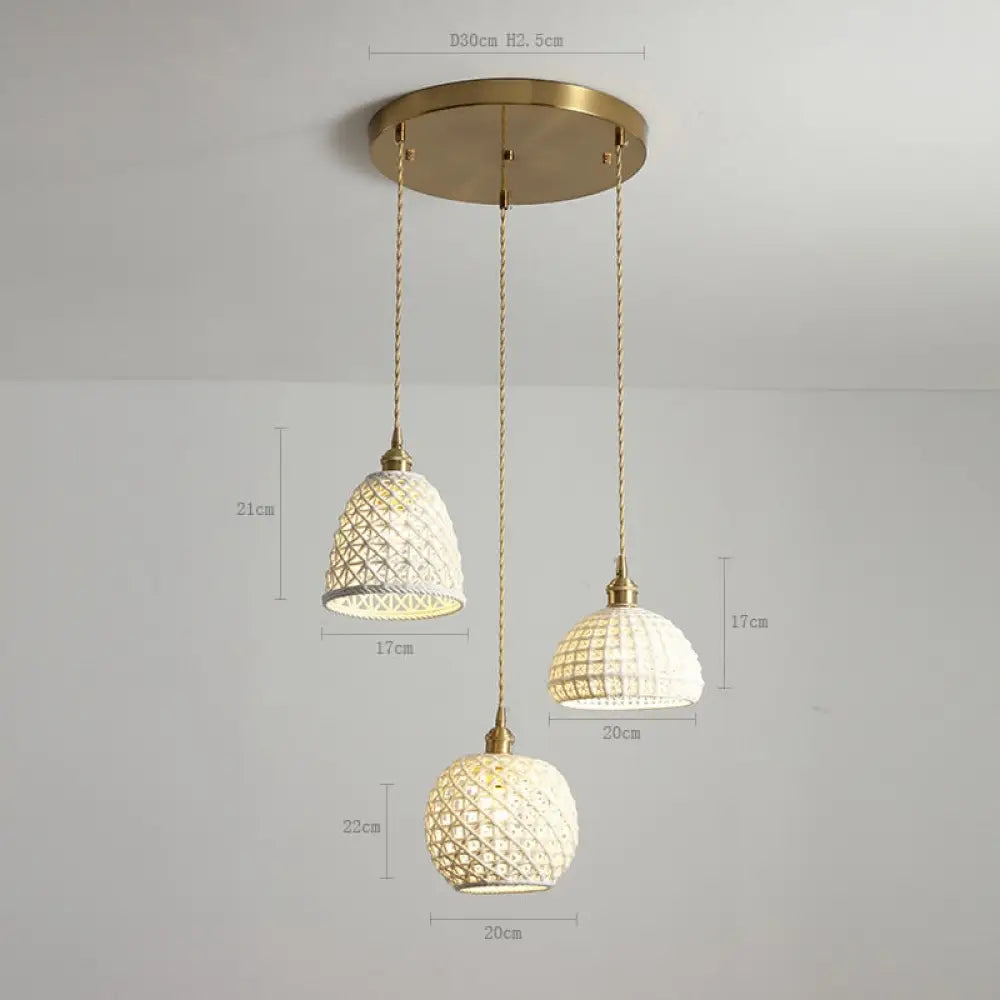 White Ceramic Led Pendant Lights Fixtures Home Indoor Lighting Bedroom Living Room Beside Nordic