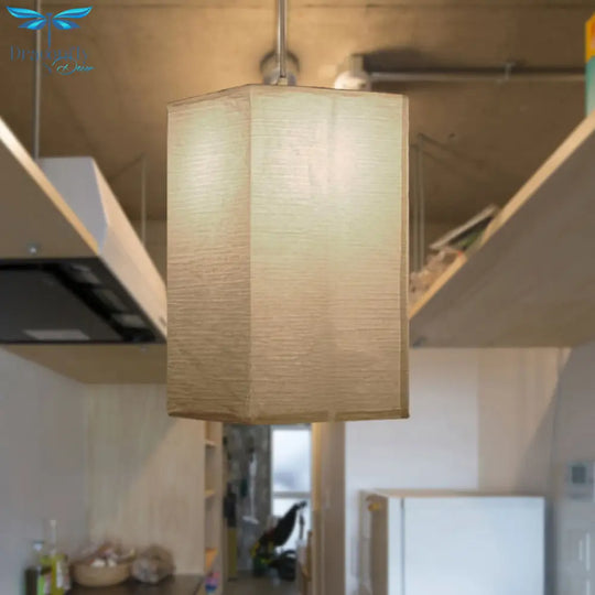 Zoe - Traditional White Lantern Suspension Pendant 1 Light Hanging