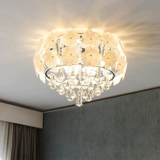 Modern Led Crystals Pendant Lights Crystal Hanging White Lamps For Living Room Bedroom Corridor