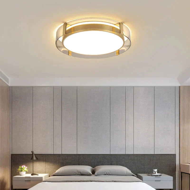New Modern Bedroom All Copper Ceiling Lamp Room Living Study Diamond Simple Villa Household