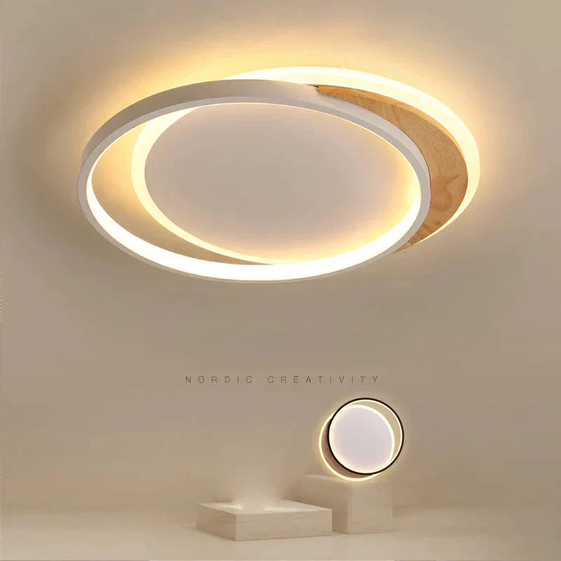 Ceiling Lamp Bedroom Creative Circular Modern Simple Study Nordic Home Warm Romantic Room