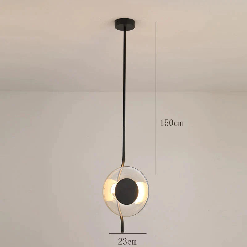 Nordic Simple Glass Lamp Creative Designer Model Room Hotel Corridor Wall Bedside Chandelier Black