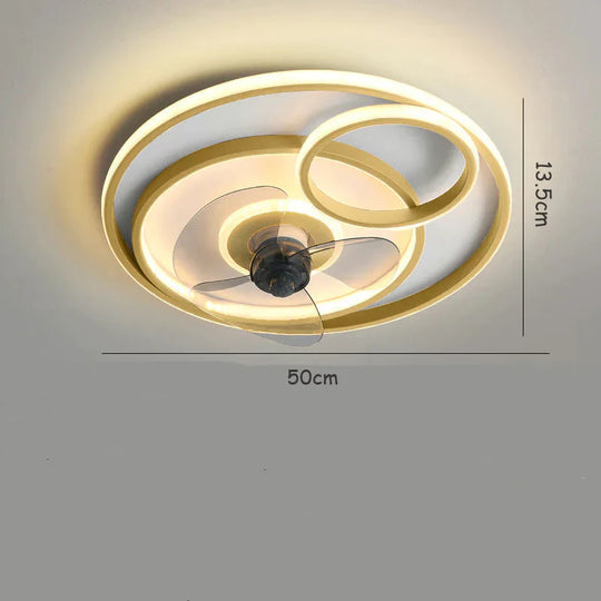 New Nordic Bedroom Ceiling Fan Lamp Modern Simple And Creative Living Room Lamps Intelligent Silent