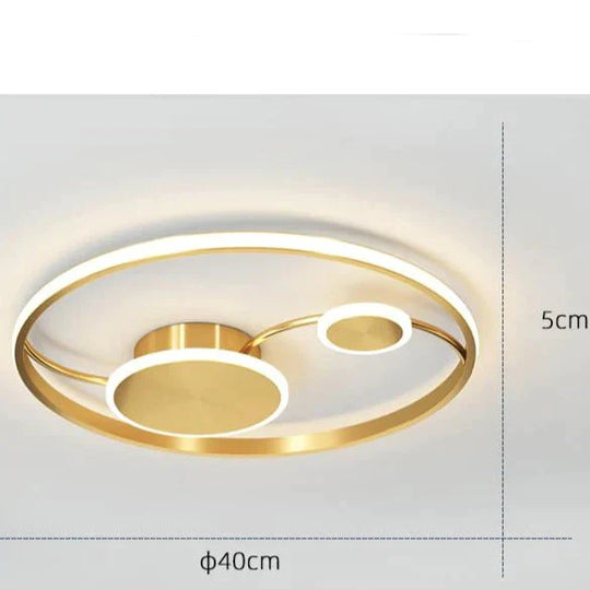 Modern Simple All Copper Bedroom Ceiling Lamp High Quality Led Acrylic Personalized Creative New