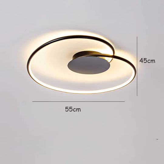Main Bedroom Lamp Nordic Master Ins Wind Minimalist Modern Restaurant Ceiling Black / Stepless