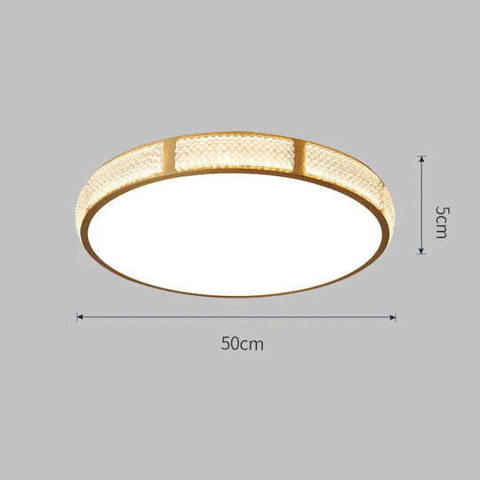 New All Copper Modern Simple Ceiling Lamp Ultra - Thin Bedroom Room Circular Study Balcony Lighting