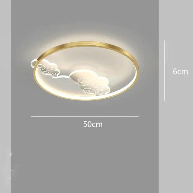 Living Room Lamp Ceiling Modern Simple Atmosphere Nordic Ultra - Thin New Bedroom Gold / Square
