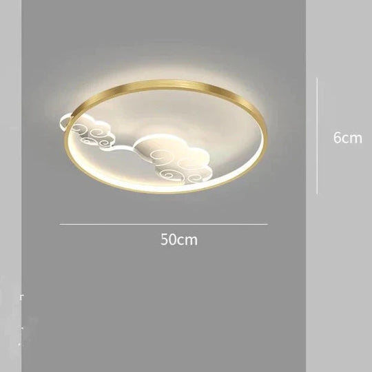 Living Room Lamp Ceiling Modern Simple Atmosphere Nordic Ultra - Thin New Bedroom Gold / Square