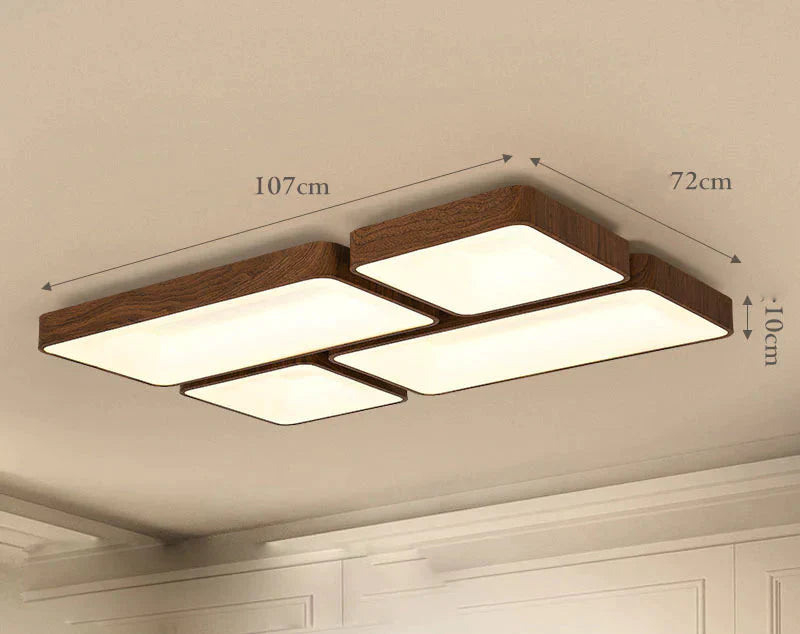 Headlight Ceiling Lamp Modern Minimalist Atmosphere Living Room Led Wood Grain Geometry Creative