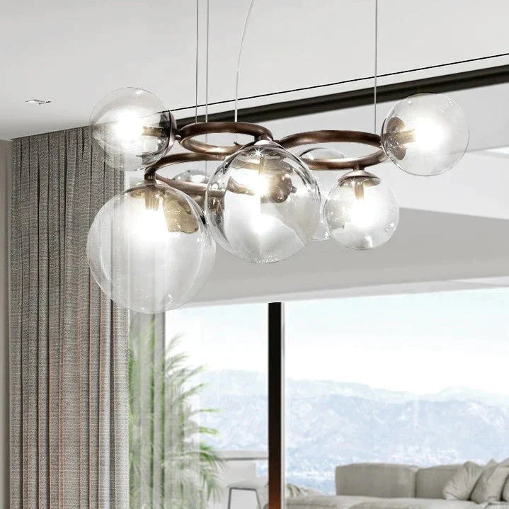 Modern Simple Magic Bean Living Room Bedroom Dining Glass Hanging Lamps Black / 7 Heads Pendant