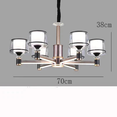 Simple Modern Living Room Lamp Atmospheric Household Arm Light Luxury Chandelier Pendant