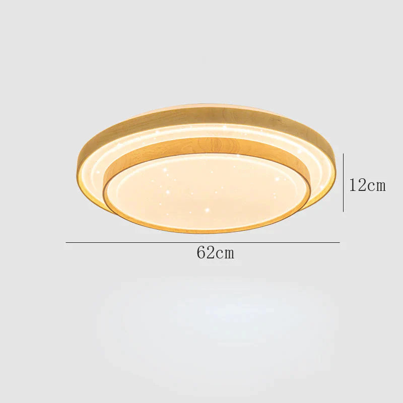 Star Sky Ceiling Lamp Led Round Master Bedroom Atmosphere Simple Modern Solid Wood As Show /