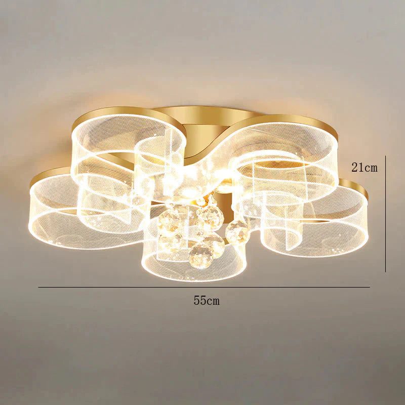 Living Room Ceiling Lamp Modern Simple Household Atmosphere Led Creative Flower Bedroom