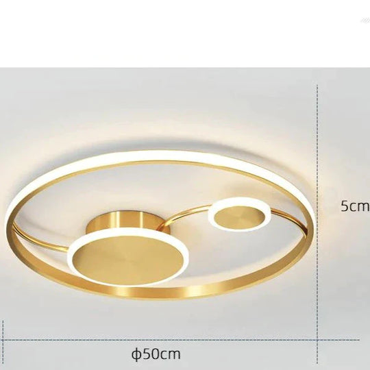 Modern Simple All Copper Bedroom Ceiling Lamp High Quality Led Acrylic Personalized Creative New