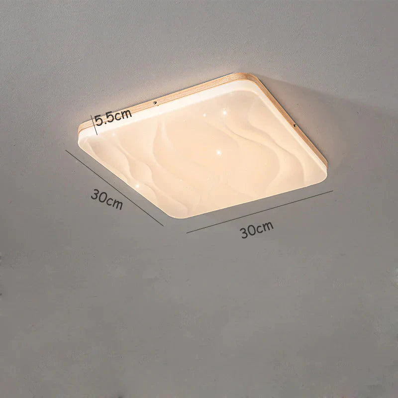 Simple Modern Living Room Stars Ceiling Lamps Solid Wood Bedroom Dia30Cm / White Light