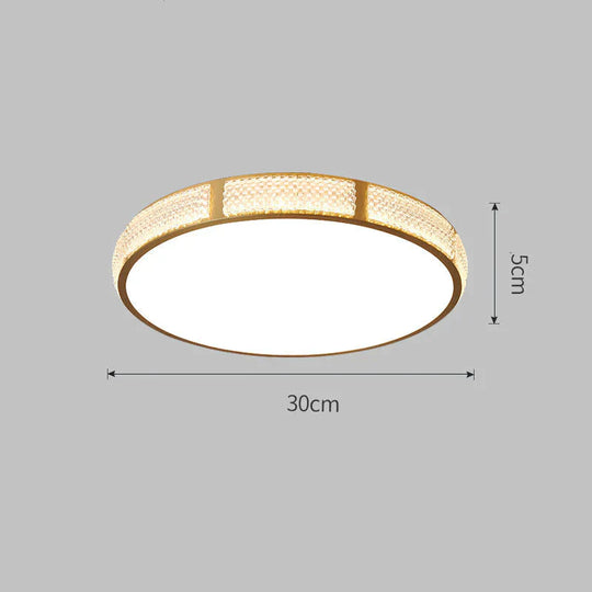 New All Copper Modern Simple Ceiling Lamp Ultra - Thin Bedroom Room Circular Study Balcony Lighting