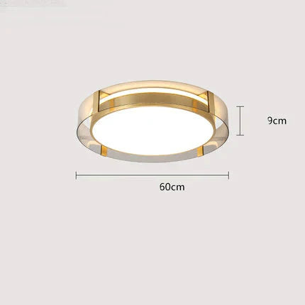 New Modern Bedroom All Copper Ceiling Lamp Room Living Study Diamond Simple Villa Household Soot /