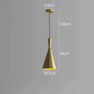 Bedroom Bedside Copper Personality Simple Cafe Bar Single Head Three Restaurant Chandelier / 1 Head