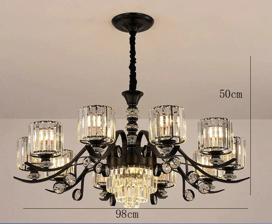 Living Room Crystal Chandelier Modern Simple Light Luxury Restaurant Atmospheric Lamp As Show / 10