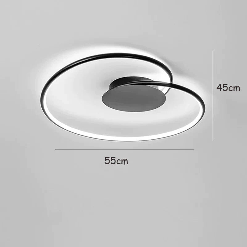 Main Bedroom Lamp Nordic Master Ins Wind Minimalist Modern Restaurant Ceiling Black / White Light