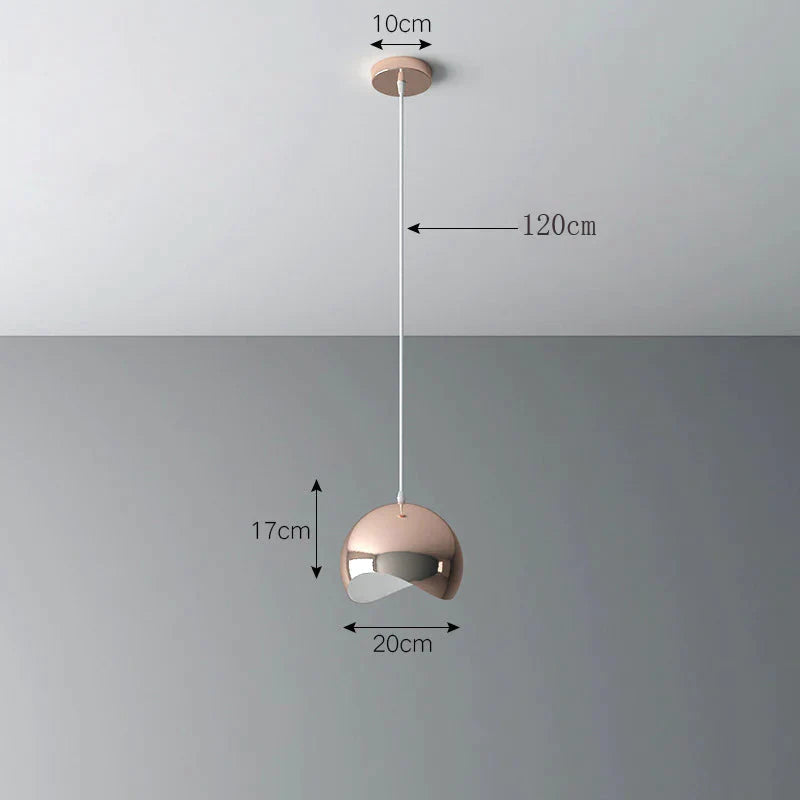 Nordic Chandelier Creative Modern Light Luxury Restaurant Simple Single Head Three Silver Rose Gold