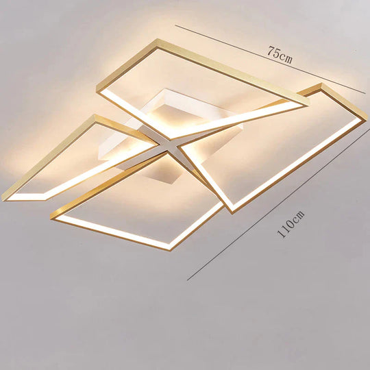 Living Room Ceiling Lamp Main Modern Simple Led Bedroom Glod / A 4 Heads - Xl White Light