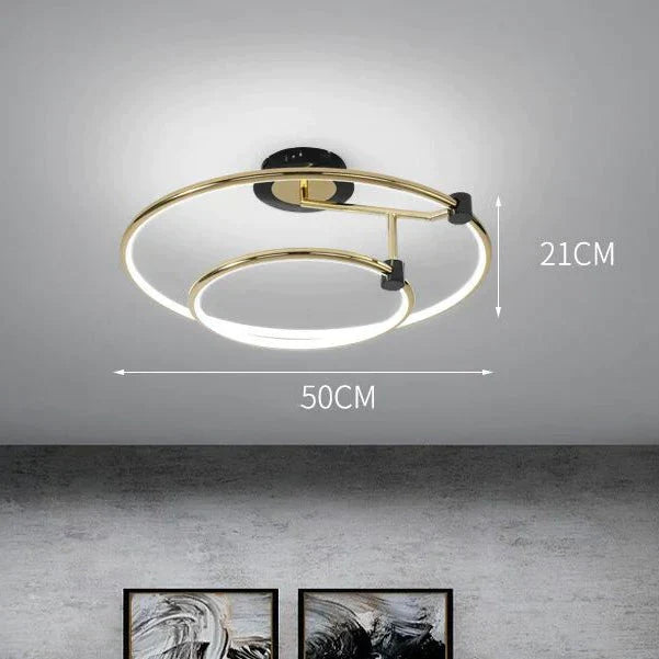 Minimalist Ceiling Lamp Light Luxury Restaurant Modern Simple Led Bedroom Round Room Gold / White