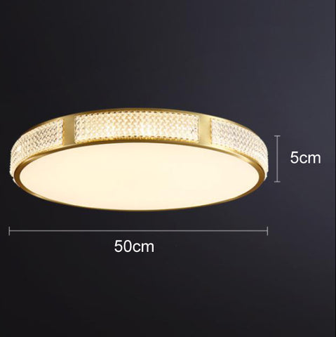 Modern Minimalist Copper Bedroom Led Ceiling Lamp B /