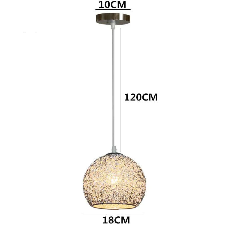 Simple Nordic Aluminum Chandelier Silvery / Without Bulbs Pendant